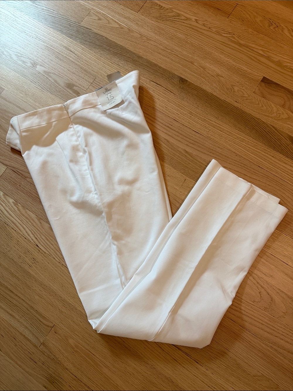 Chico's White So Slimming Straight Leg Pants
